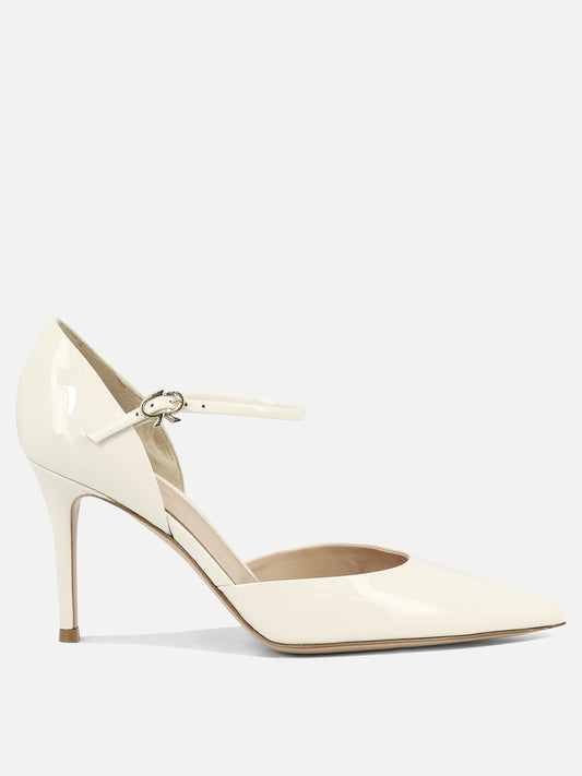 Pumps 100% pelle verniciata - 100% cuoio  White - Gianvito Rossi Women | PLP | VIETTI Online Store 
