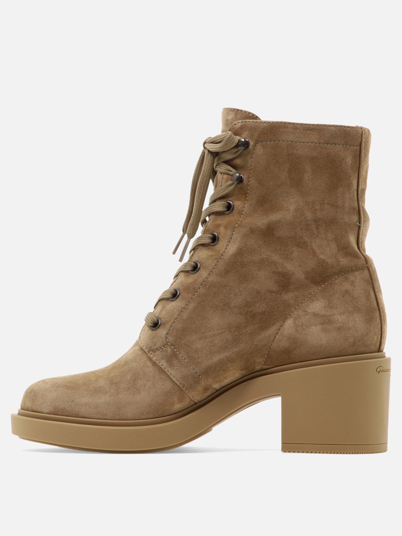 Lace-up boots 100% scamosciato - 100% gomma  Beige - Gianvito Rossi Women | PDP | VIETTI Online Store | Zoom-Modal_3
