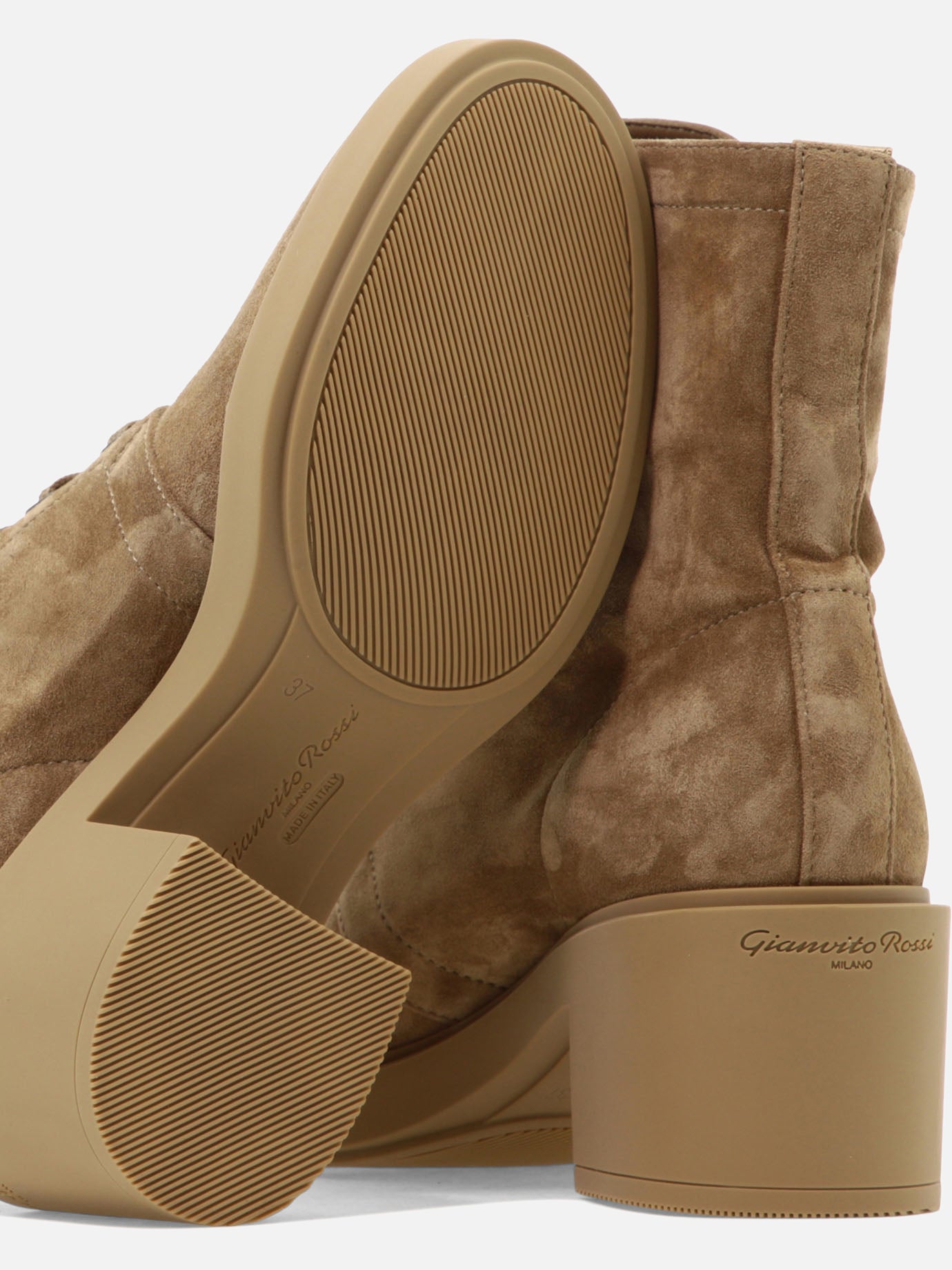 Lace-up boots 100% scamosciato - 100% gomma  Beige - Gianvito Rossi Women | PDP | VIETTI Online Store | Zoom-Modal_5
