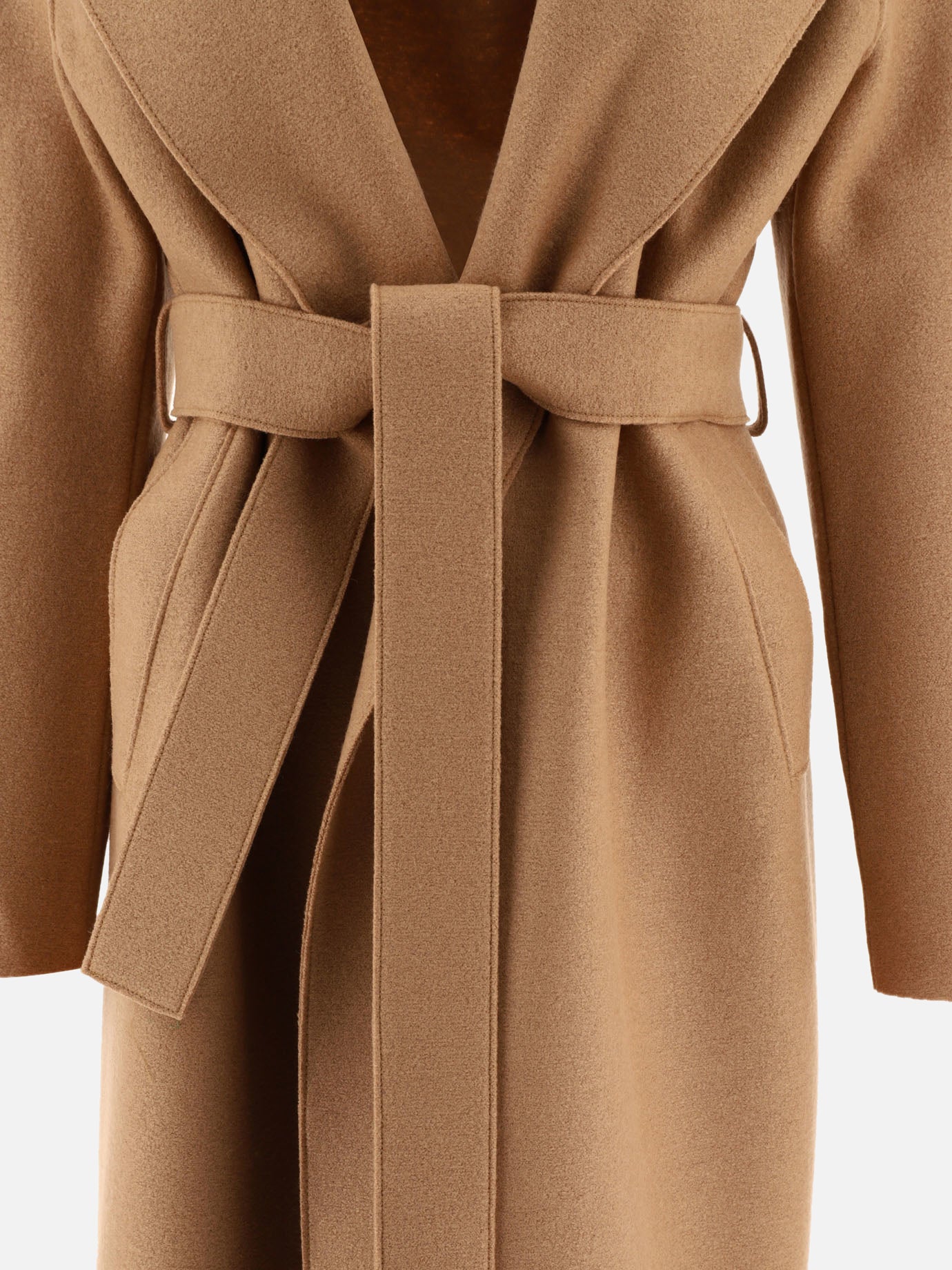 Long coats 100% virgin wool  Beige - Harris Wharf London Women | PDP | VIETTI Online Store | thumbnail_3