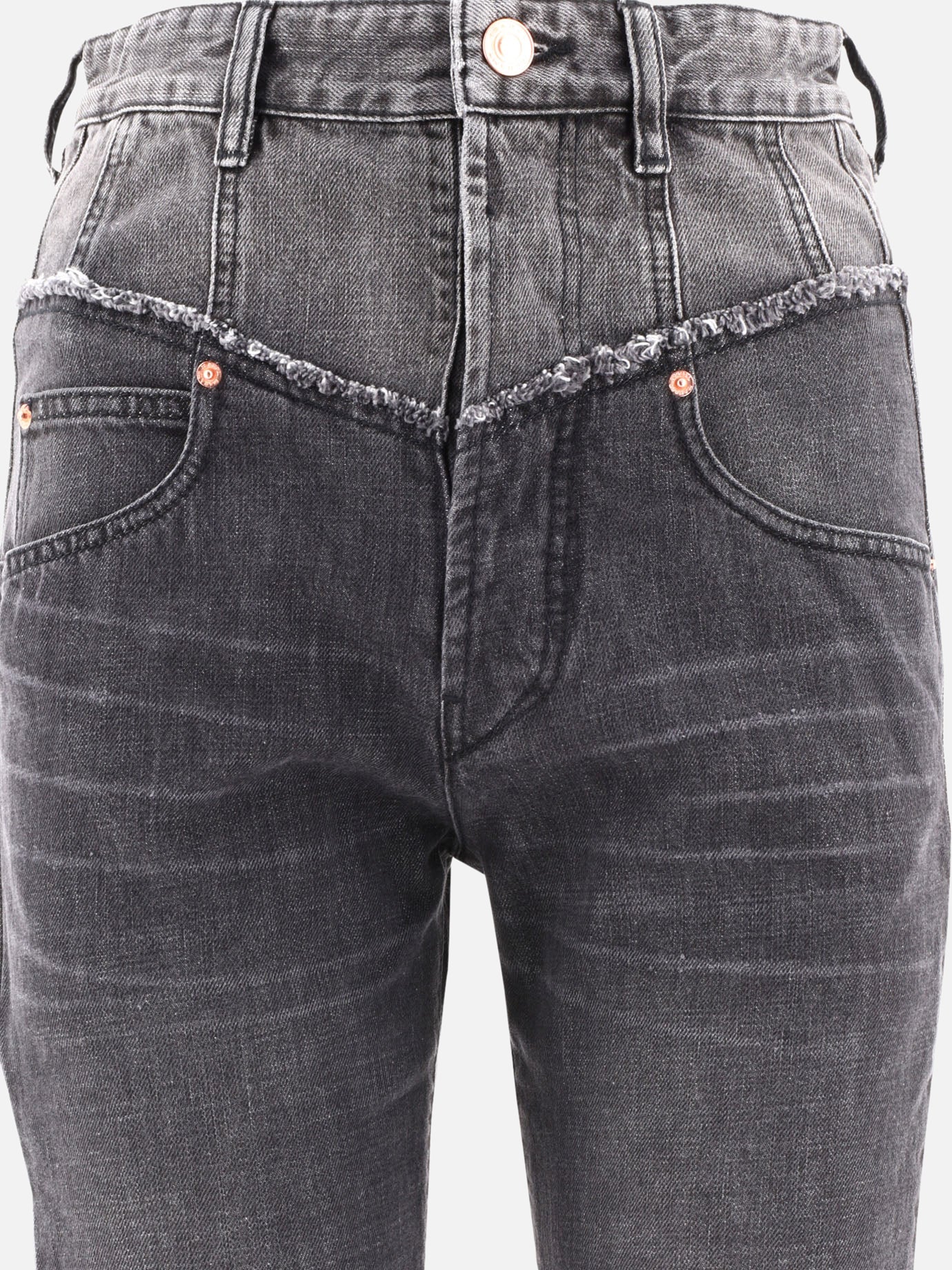 Straight-leg jeans 100% cotone  Black - Isabel Marant Women | PDP | VIETTI Online Store | thumbnail_3