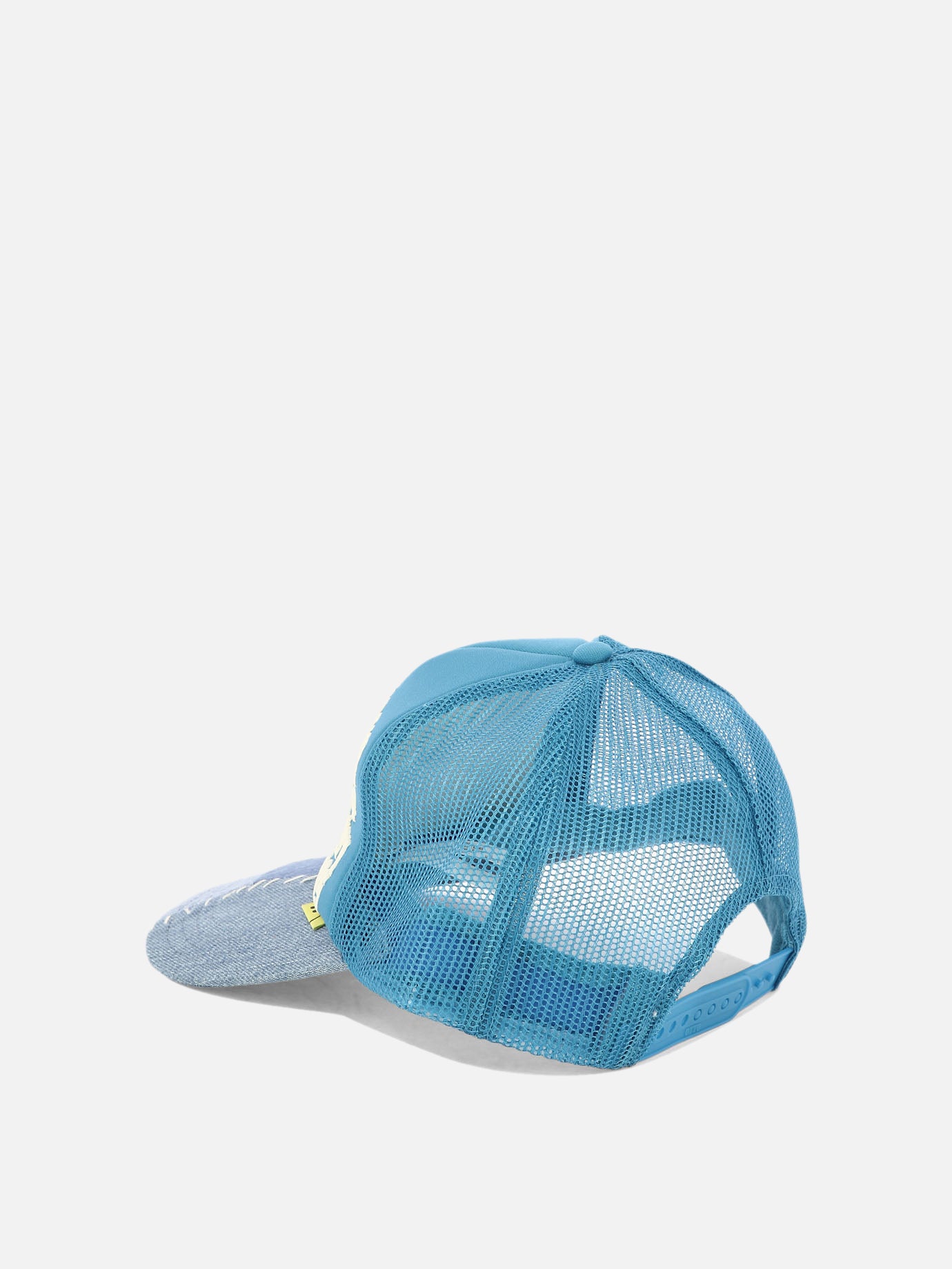 Trucker caps 100% poliestere  Light blue - KAPITAL Men | PDP | VIETTI Online Store | thumbnail_3