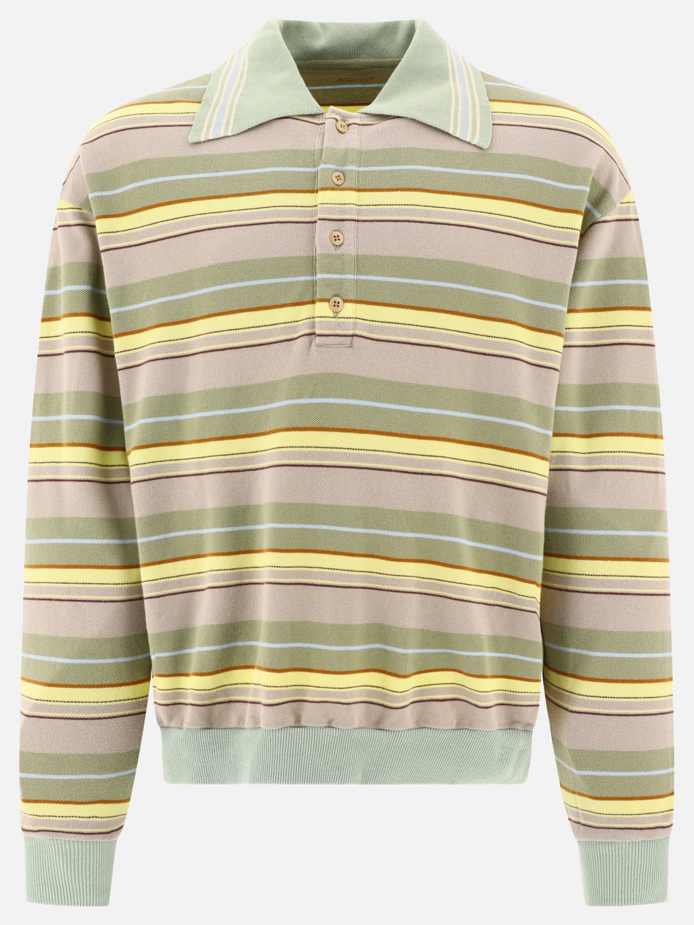 Polo shirts with buttons 100% cotone  Green - KAPITAL Men | PDP | VIETTI Online Store | thumbnail