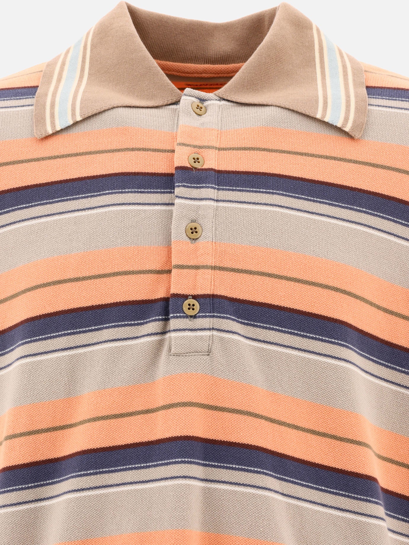 Polo shirts with buttons 100% cotone  Orange - KAPITAL Men | PDP | VIETTI Online Store | thumbnail_3