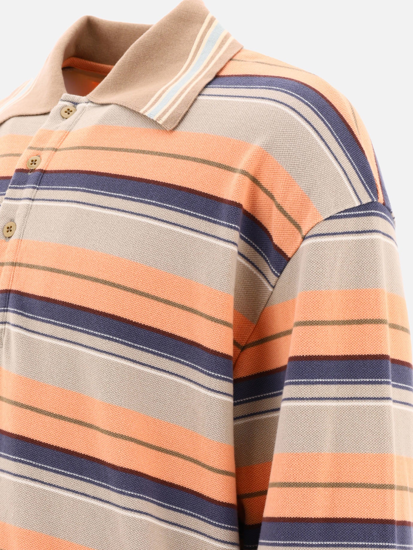 Polo shirts with buttons 100% cotone  Orange - KAPITAL Men | PDP | VIETTI Online Store | thumbnail_4