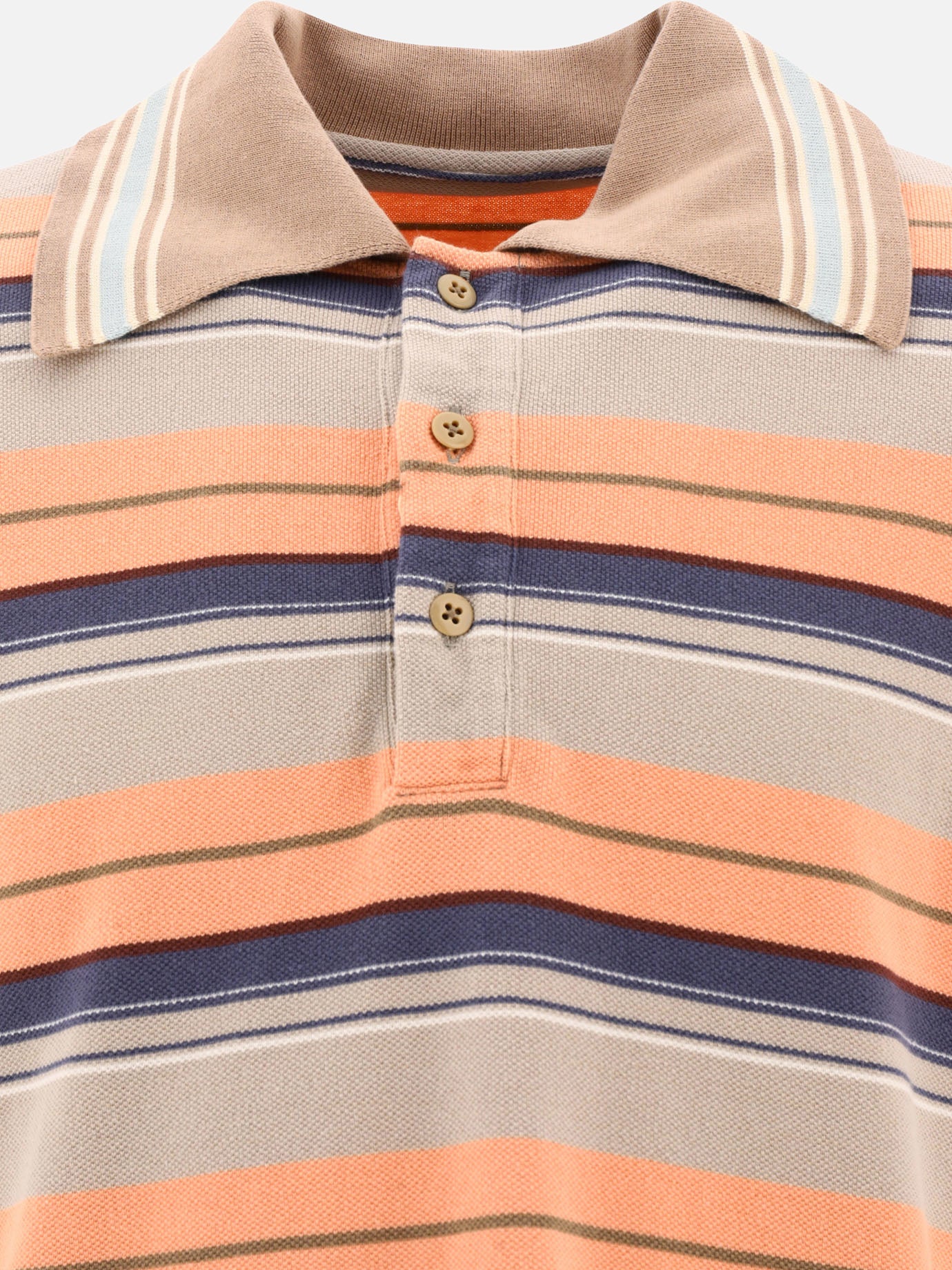 Polo shirts with buttons 100% cotone  Beige - KAPITAL Men | PDP | VIETTI Online Store | thumbnail_3