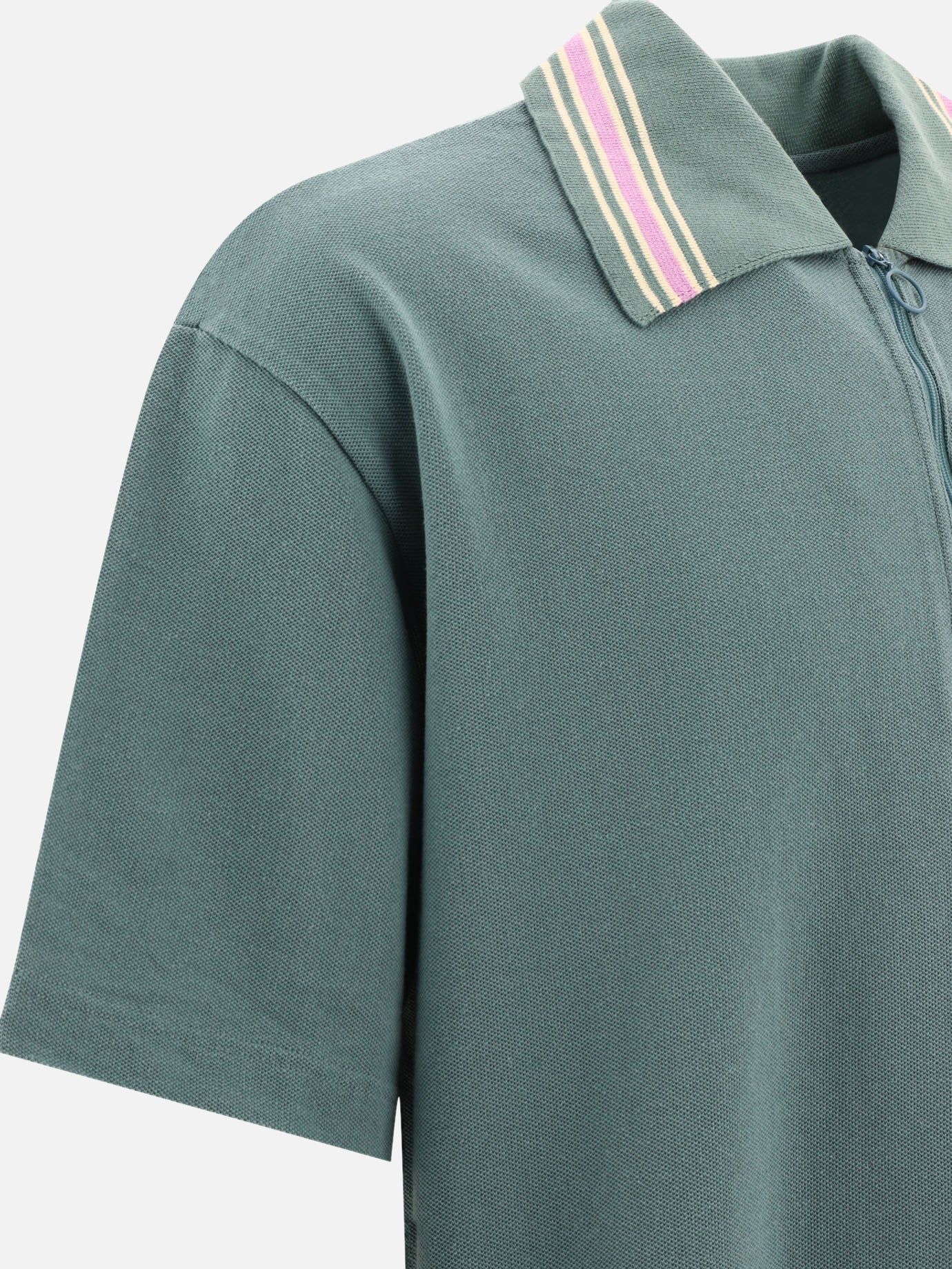 KAPITAL &quot;Zip Up&quot; polo shirt 13301796_4 Light blue thumbnail_4