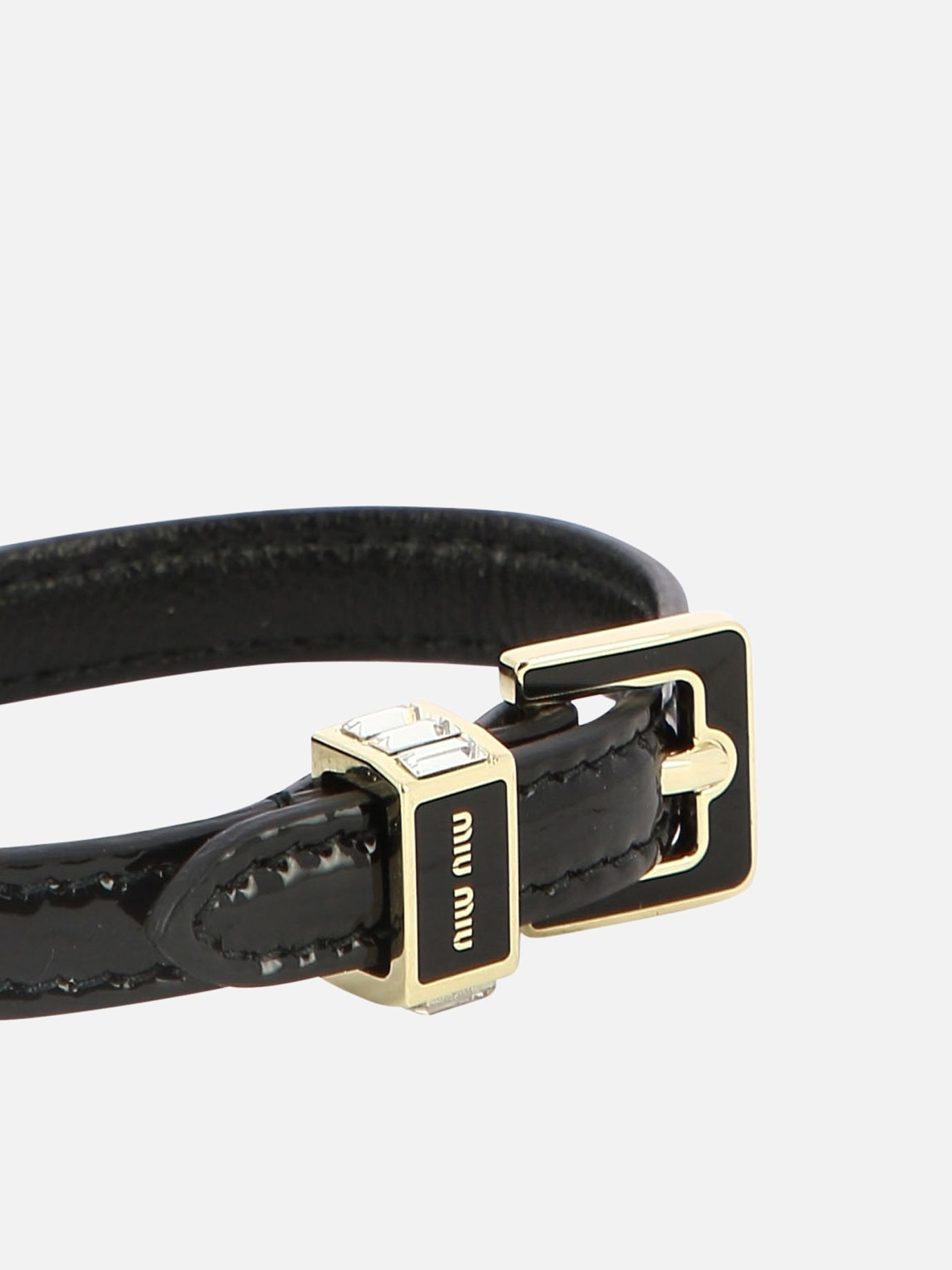 Bracelets & Anklets 100% patent leather  Black - Miu Miu Women | PDP | VIETTI Online Store | thumbnail_2