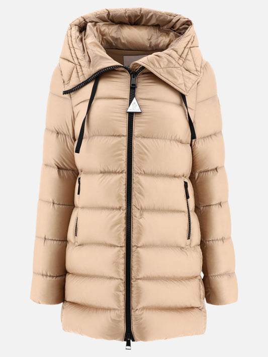 Down coats 100% poliammide - Imbottitura: piumino e piuma  Beige - Moncler Women | PLP | VIETTI Online Store 
