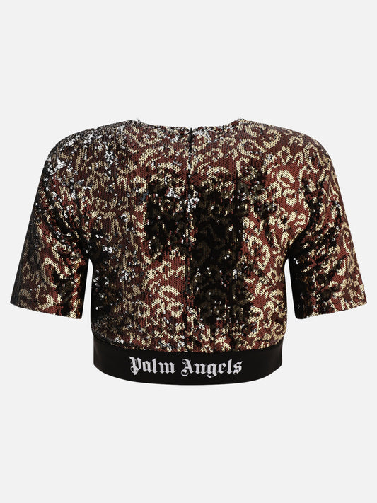 Crewneck t-shirts 100% polyester  Brown - Palm Angels Women | PLP | VIETTI Online Store | 2
