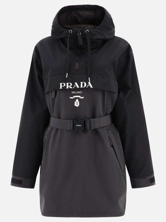Raincoats & Trench coats Logo  Grey - Prada Women | PLP | VIETTI Online Store 
