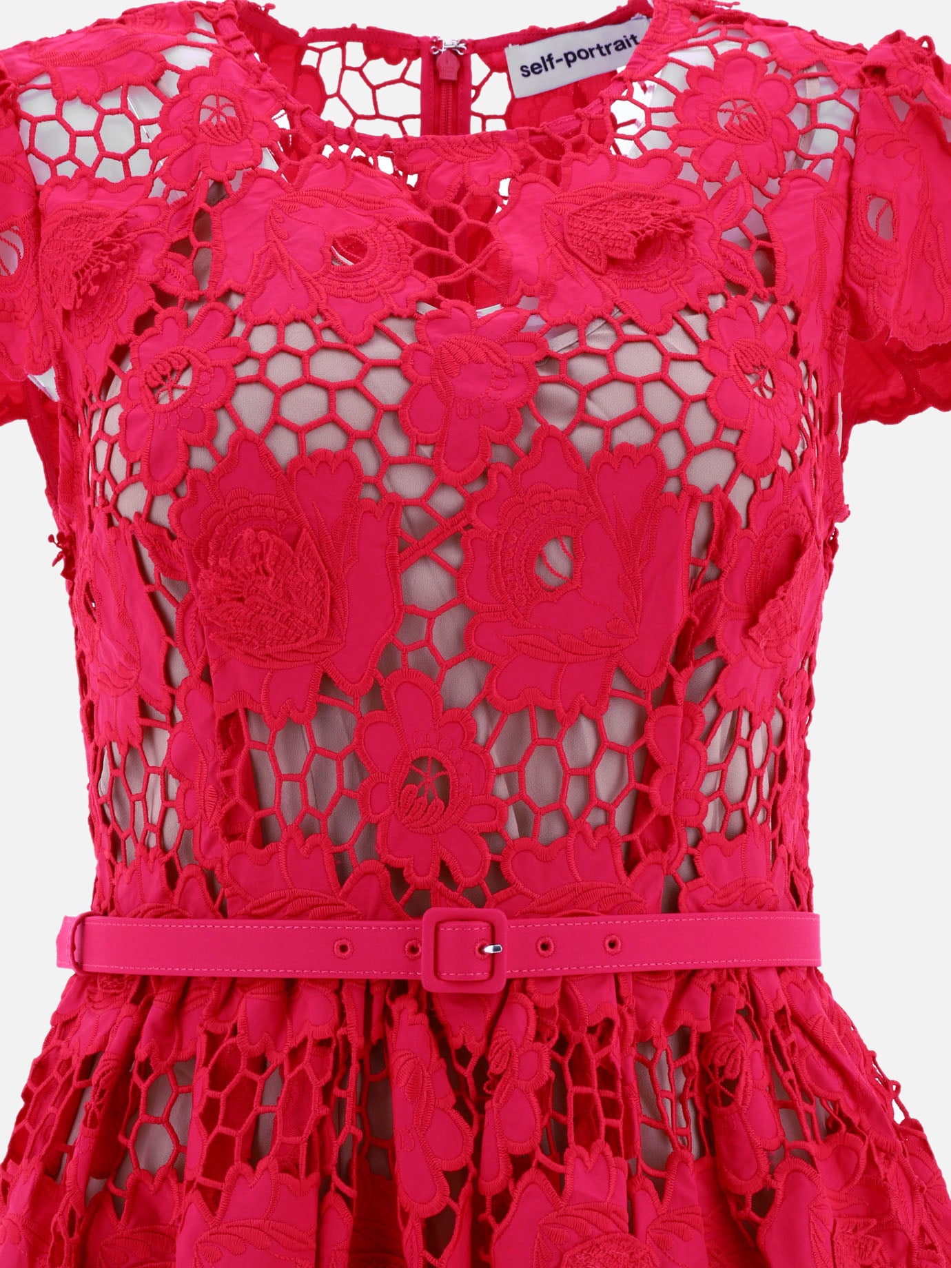 Long dresses 100% cotone  Red - Self-portrait Women | PDP | VIETTI Online Store | thumbnail_3