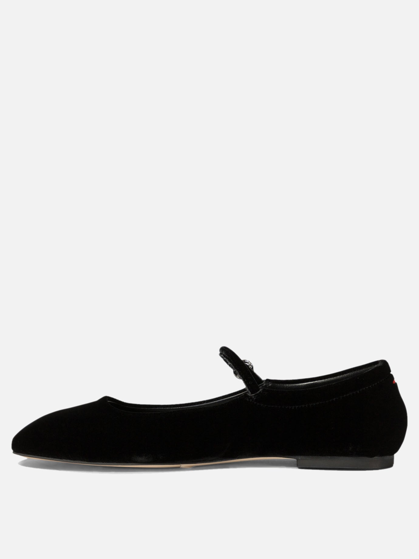 Aeyde "Uma" velvet ballet flats Black