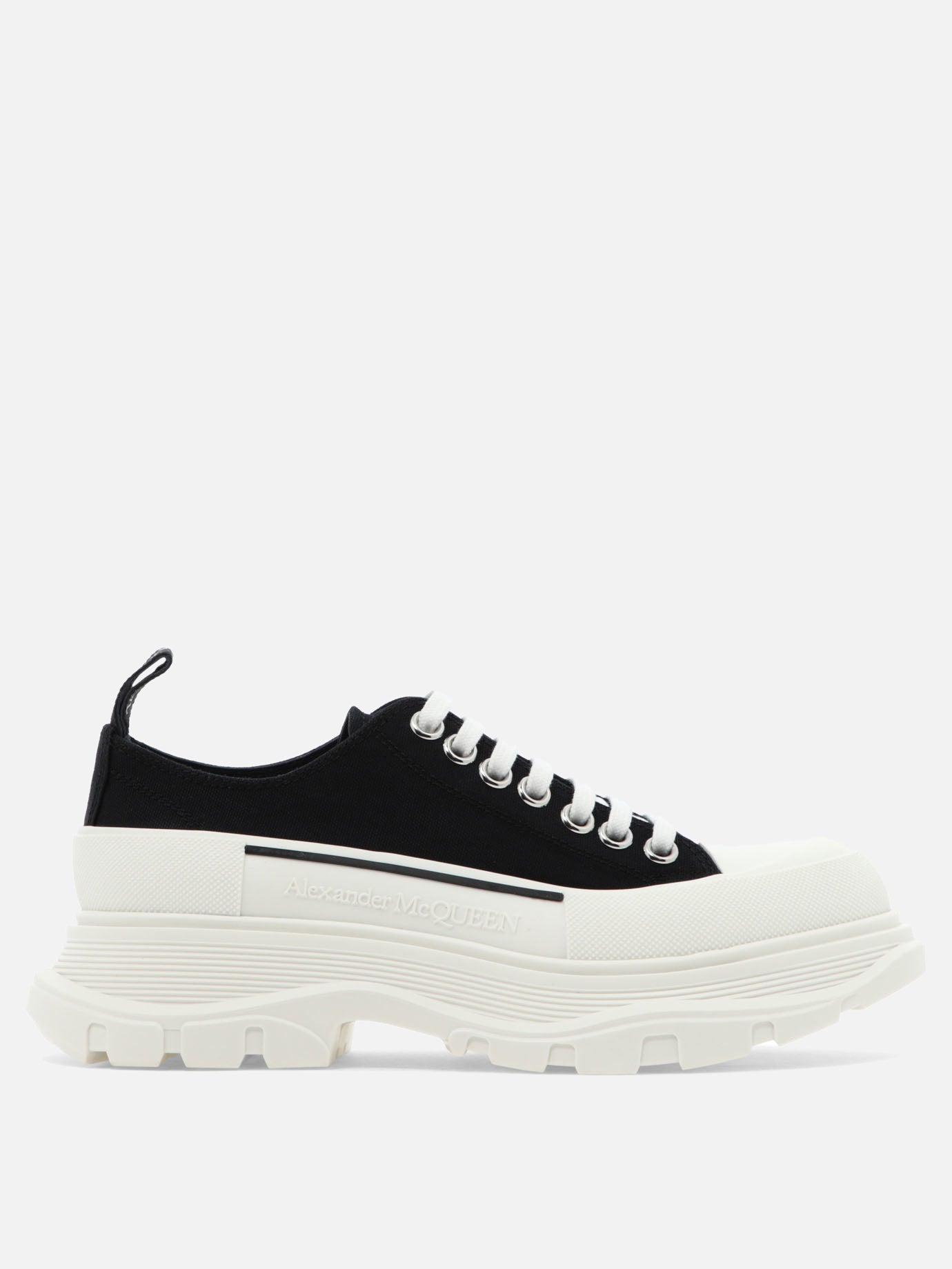 Low top sneakers 100% cotton - 100% rubber  Black - Alexander McQueen Women | PDP | VIETTI Online Store | Zoom-Modal

