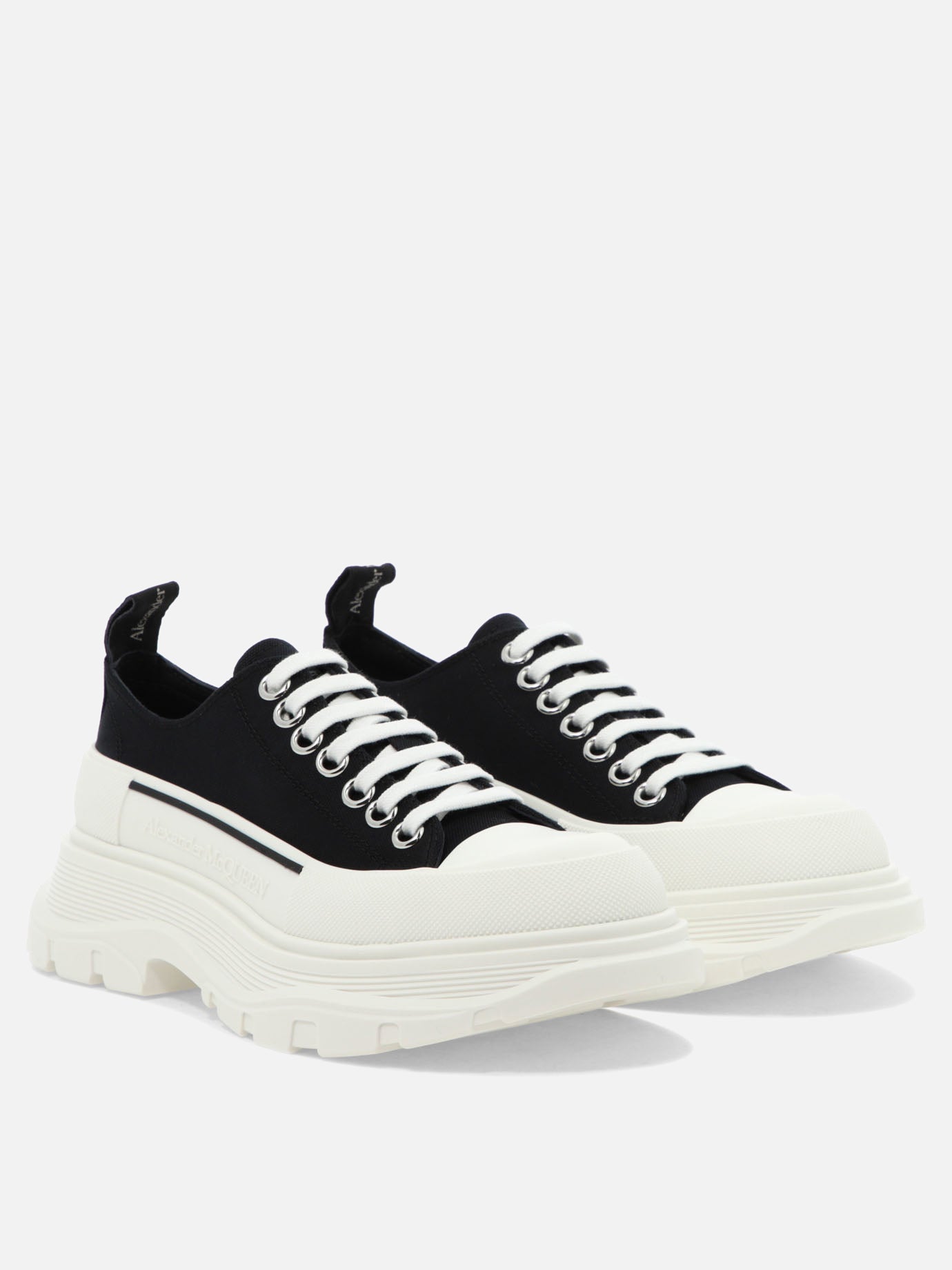Low top sneakers 100% cotton - 100% rubber  Black - Alexander McQueen Women | PDP | VIETTI Online Store | thumbnail_2