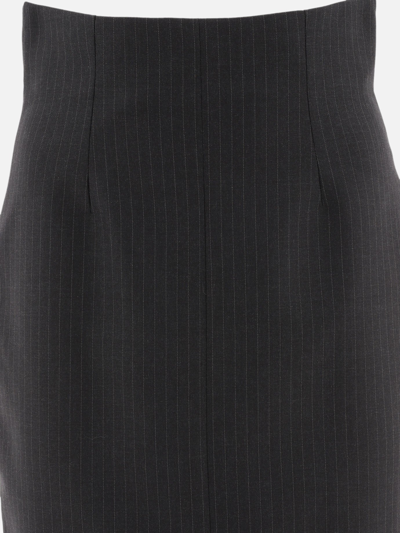 Pinstriped pencil skirt