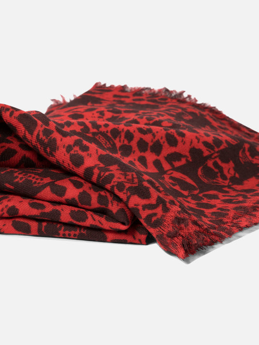 Silk scarves 100% wool  Red - Alexander McQueen Women | PLP | VIETTI Online Store | 2

