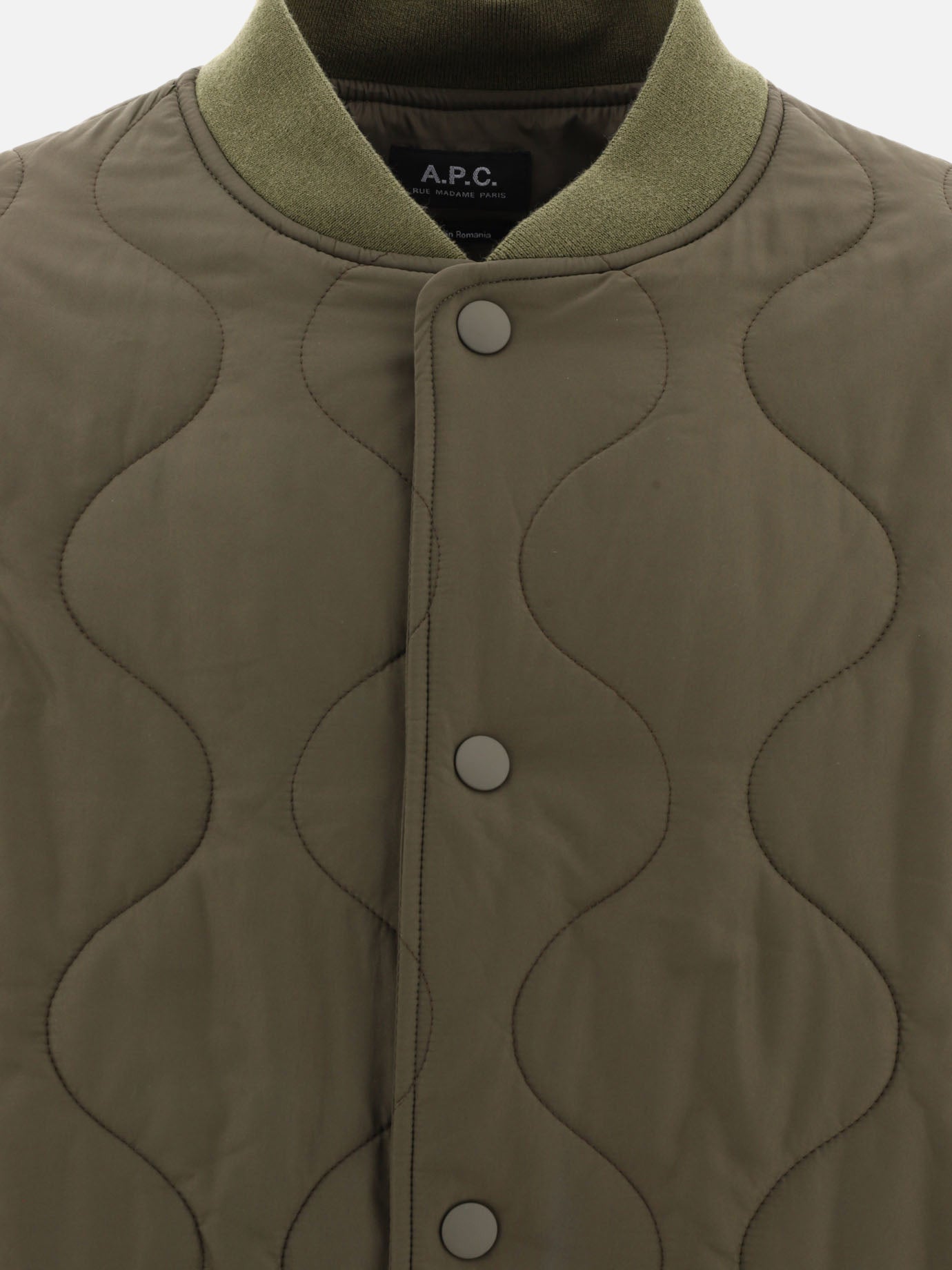 Quilted & Utility Jackets Solid colour  Green - A.P.C. Men | PDP | VIETTI Online Store | Zoom-Modal_3
