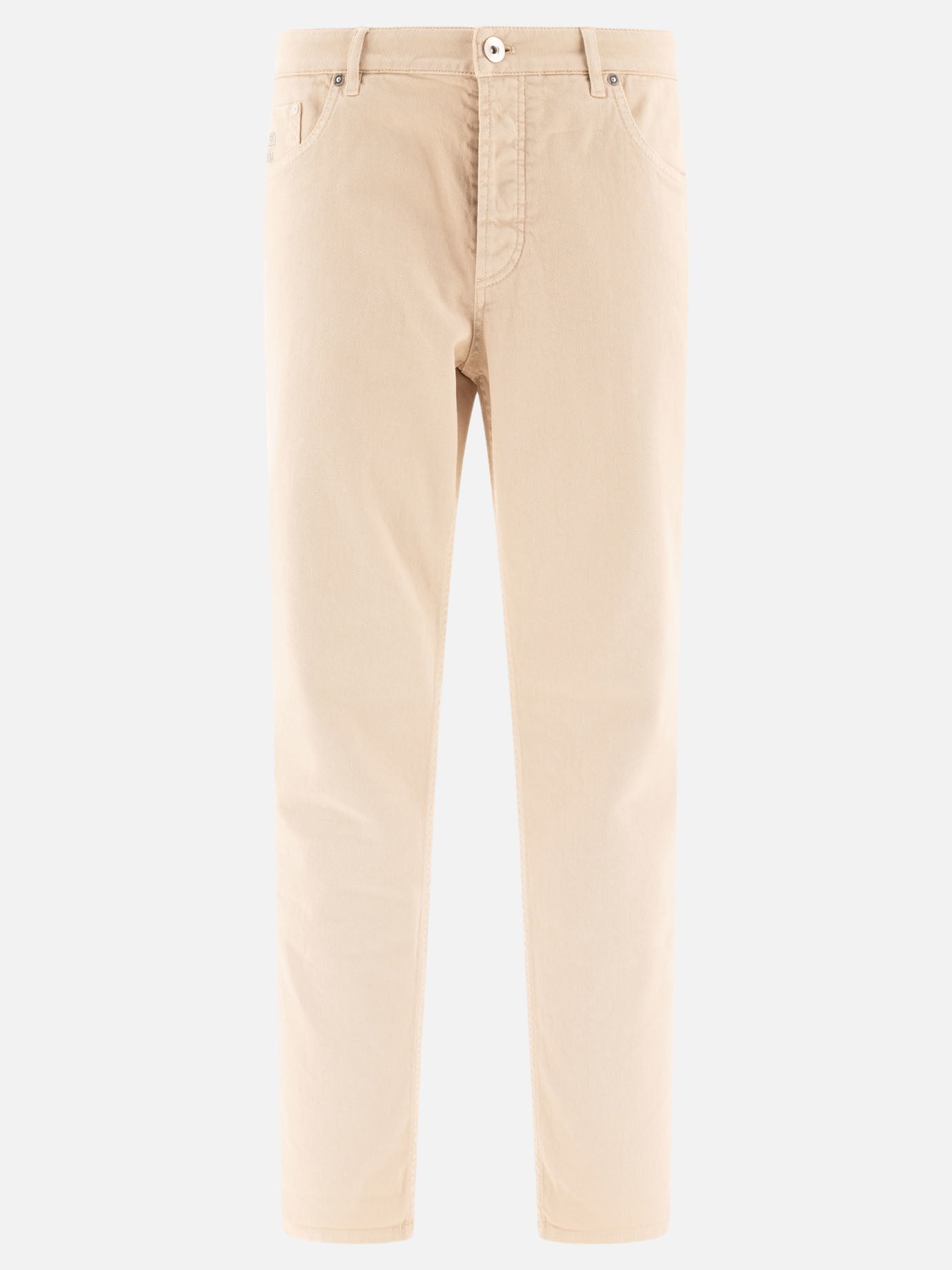 Brunello Cucinelli Garment-dyed trousers Beige