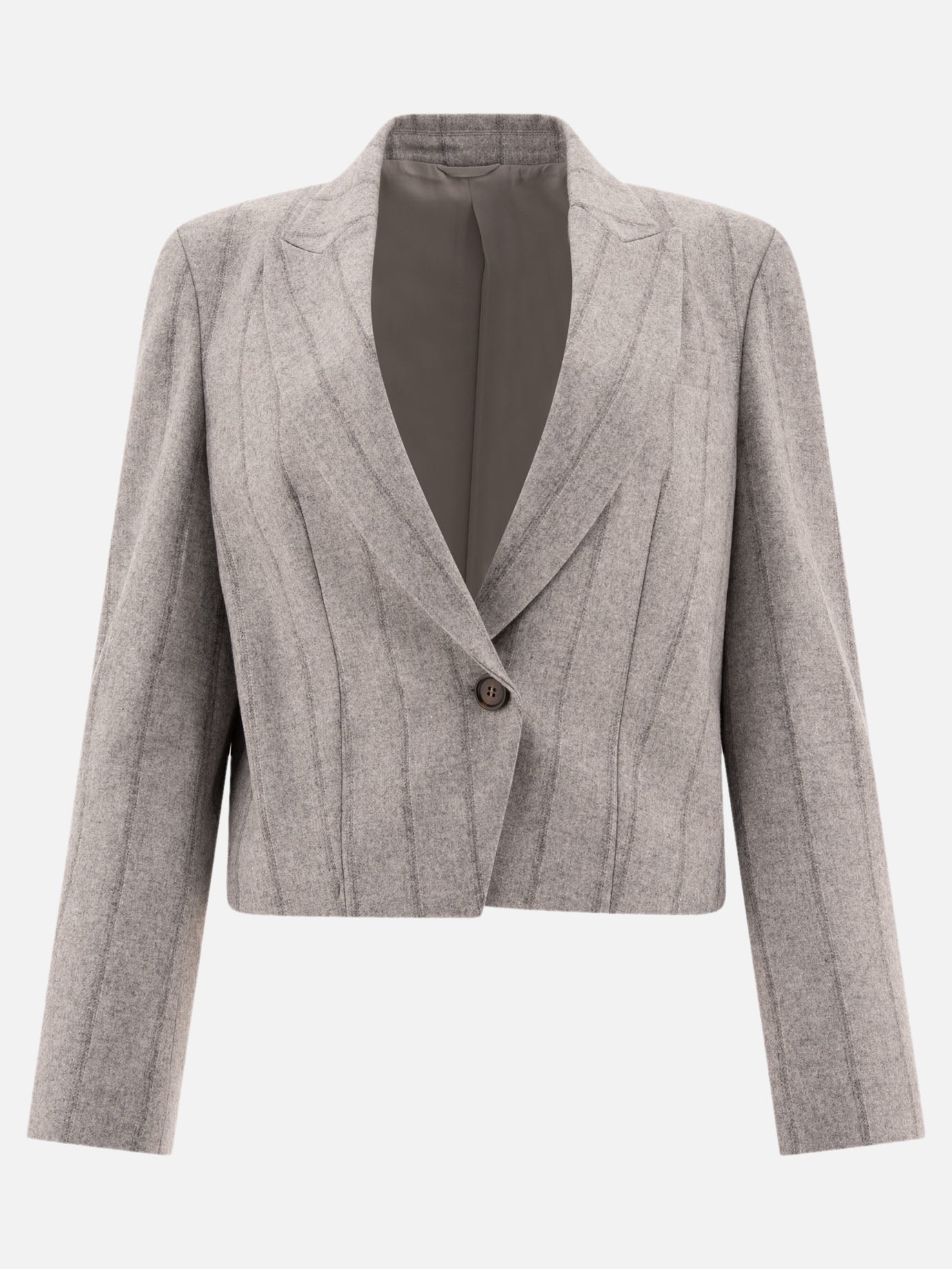 Blazers Striped  Grey - Brunello Cucinelli Women | PDP | VIETTI Online Store | thumbnail