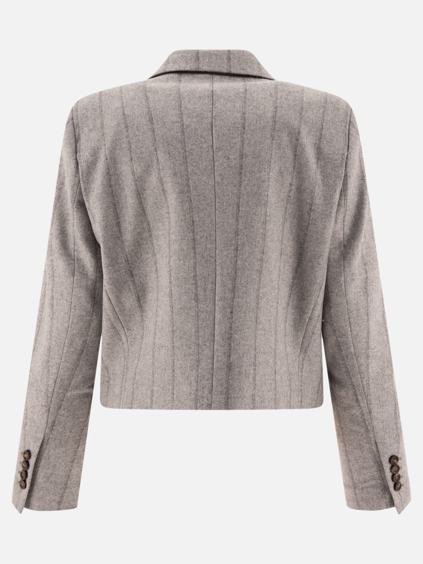 Blazers Striped  Grey - Brunello Cucinelli Women | PDP | VIETTI Online Store | thumbnail_2