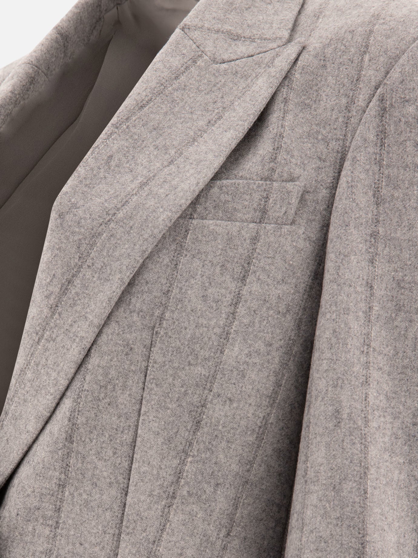 Blazers Striped  Grey - Brunello Cucinelli Women | PDP | VIETTI Online Store | thumbnail_4