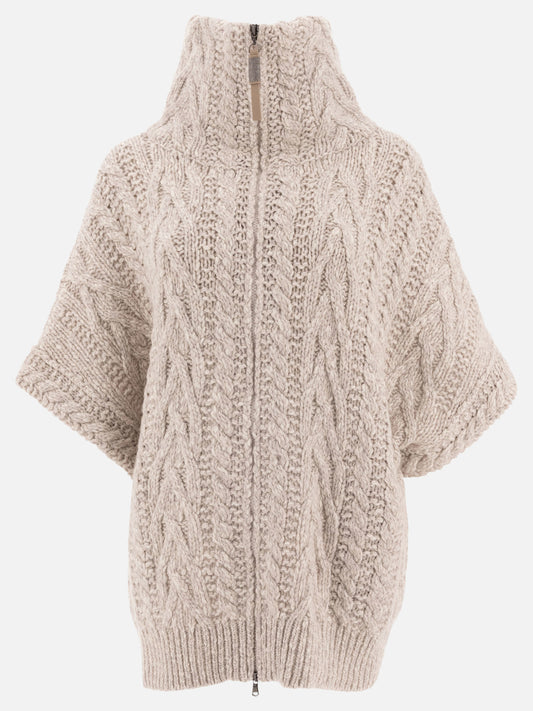 Brunello Cucinelli Cardigan with Monili-details Beige