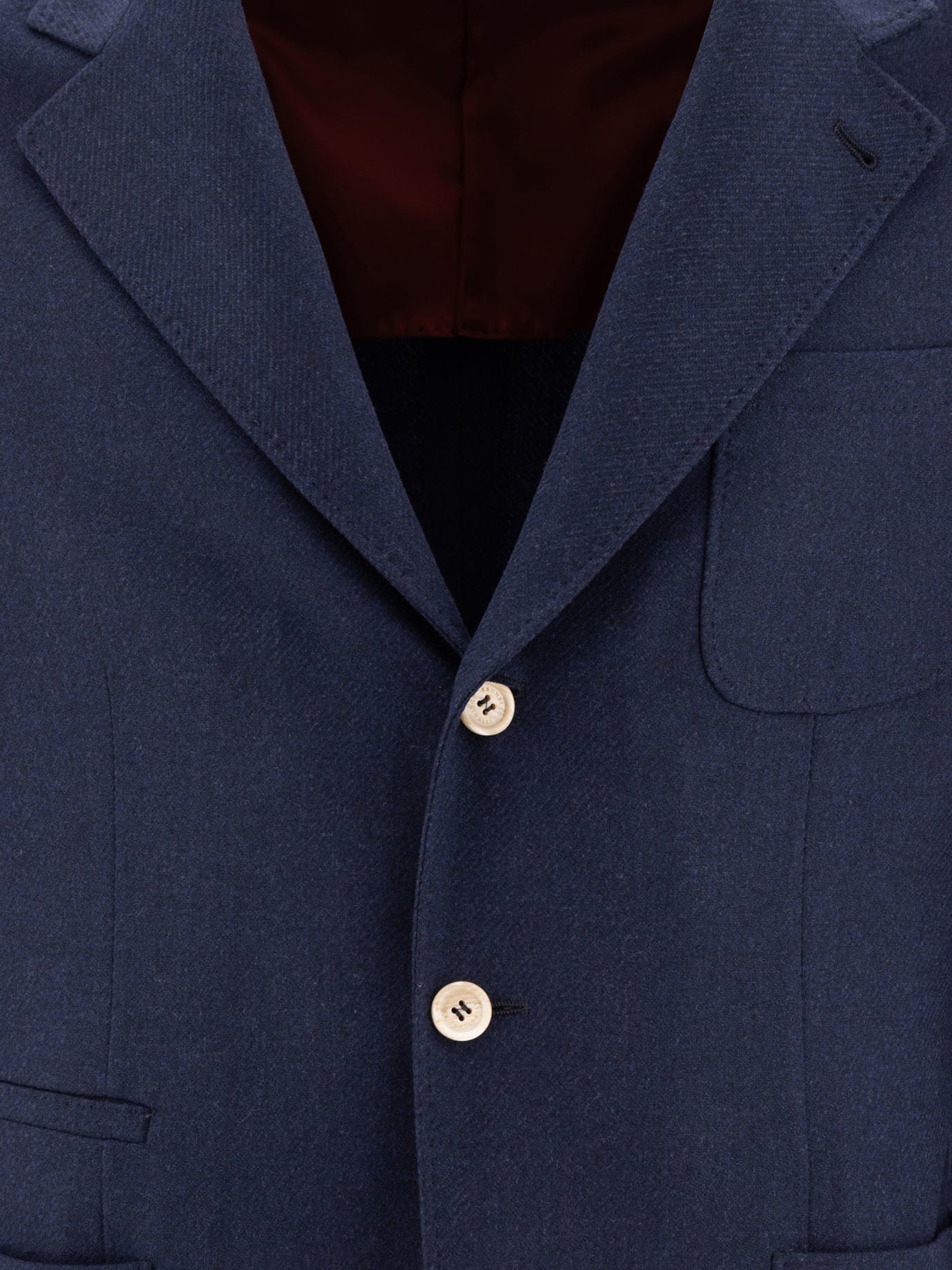 Blazers Solid colour  Blue - Brunello Cucinelli Men | PDP | VIETTI Online Store | thumbnail_3