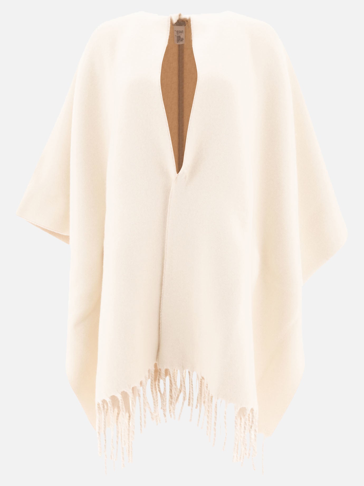 Capes Solid colour  Beige - Brunello Cucinelli Women | PDP | VIETTI Online Store | Zoom-Modal
