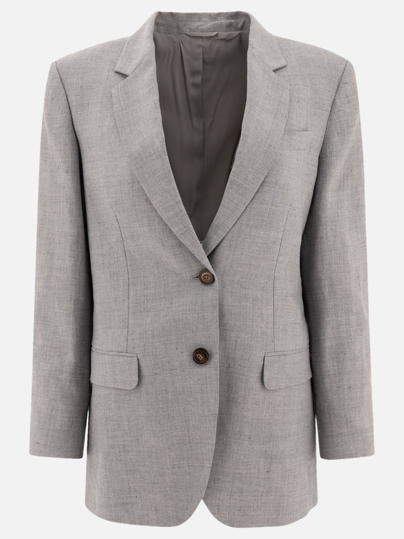 Blazers Solid colour  Grey - Brunello Cucinelli Women | PDP | VIETTI Online Store | thumbnail