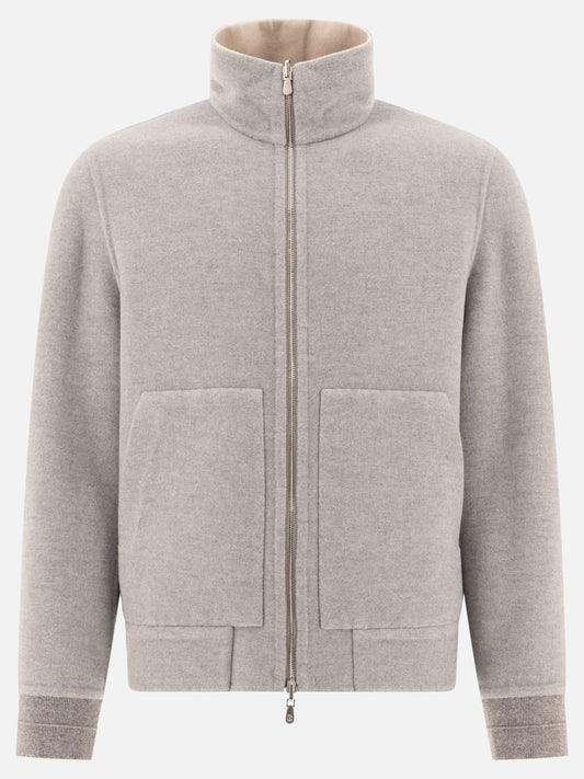 Bomber jackets Solid colour  Beige - Brunello Cucinelli Men | PLP | VIETTI Online Store | 2
