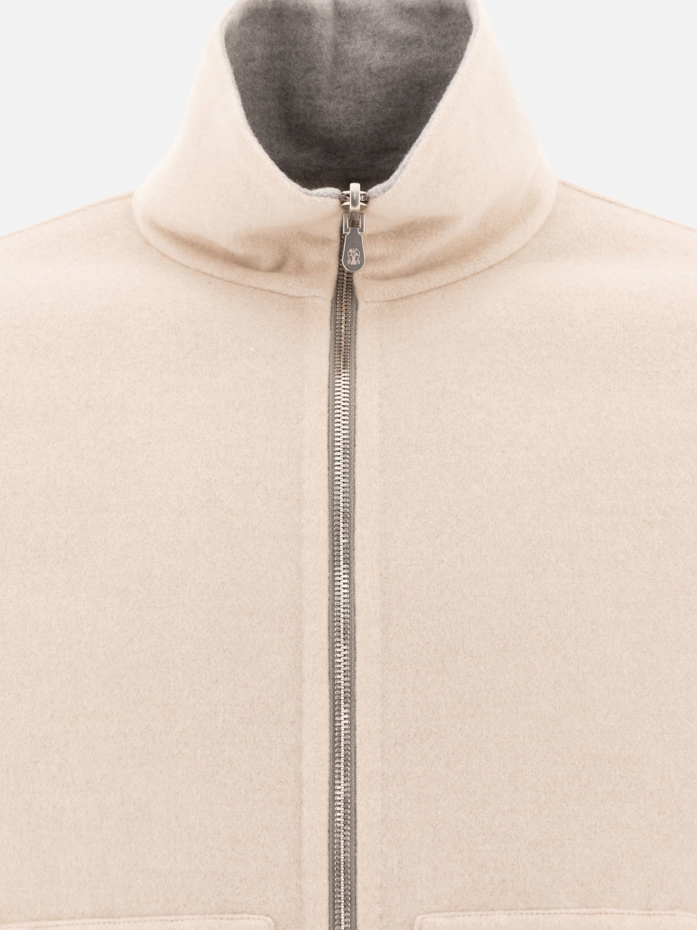 Bomber jackets Solid colour  Beige - Brunello Cucinelli Men | PDP | VIETTI Online Store | thumbnail_5