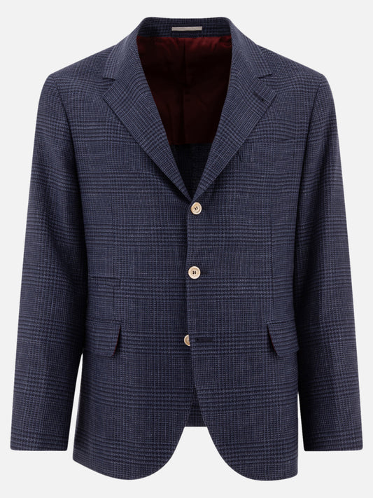 Blazers Prince of Wales  Blue - Brunello Cucinelli Men | PLP | VIETTI Online Store 
