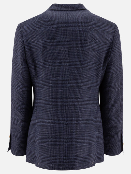 Blazers Prince of Wales  Blue - Brunello Cucinelli Men | PLP | VIETTI Online Store | 2
