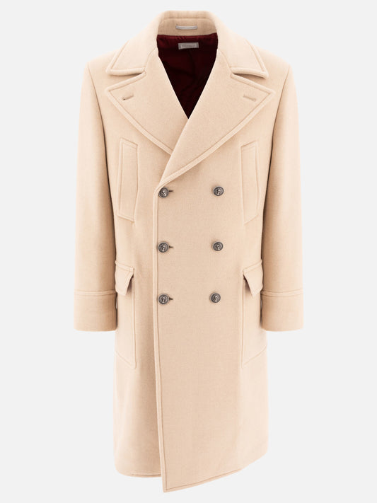 Long coats Solid colour  Beige - Brunello Cucinelli Men | PLP | VIETTI Online Store 
