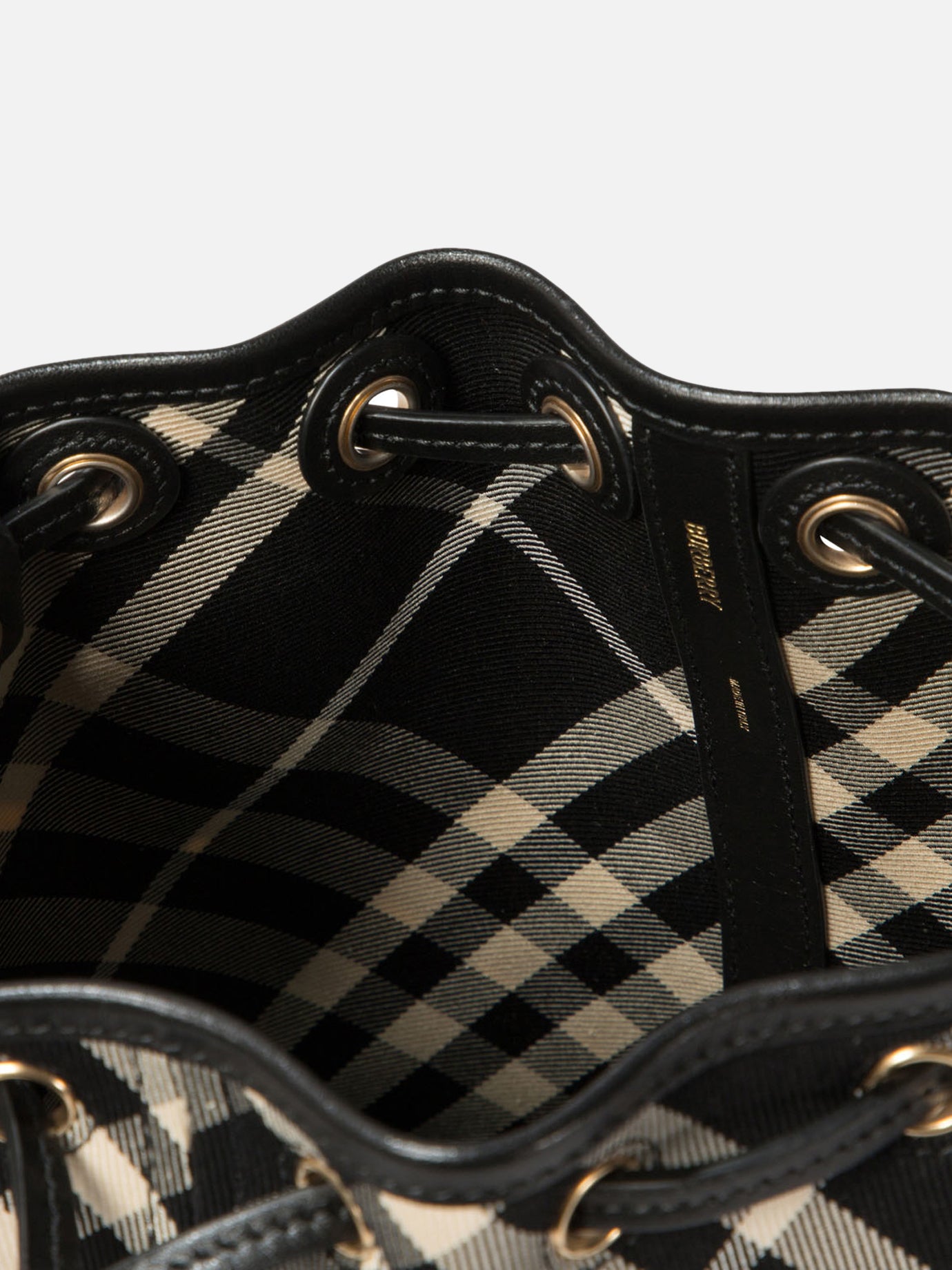 Burberry "Check Mini" bucket bag Black