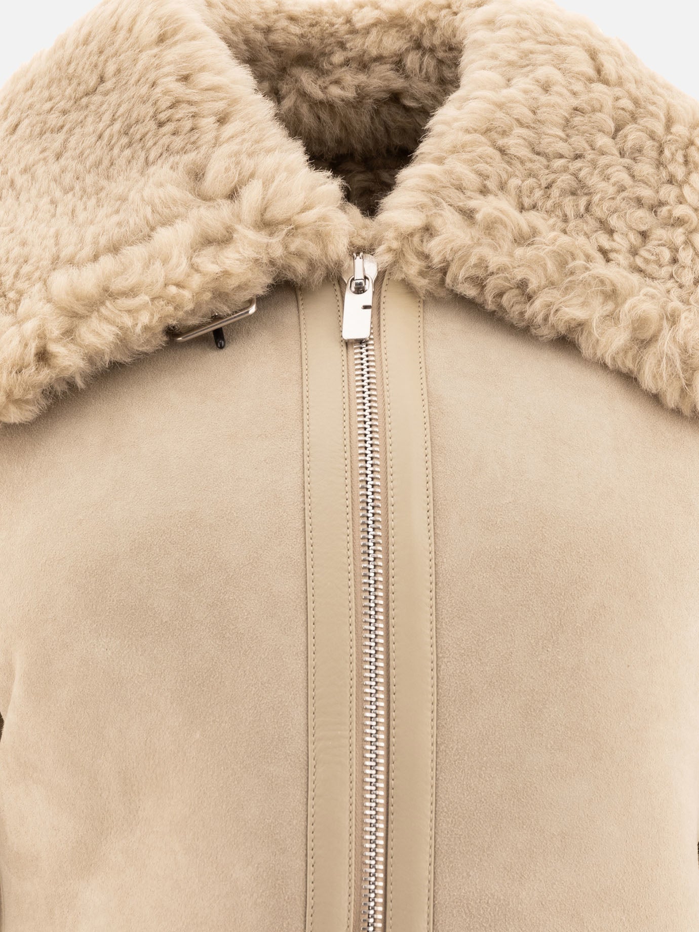 Shearling jackets Solid colour  Beige - Burberry Women | PDP | VIETTI Online Store | Zoom-Modal_3
