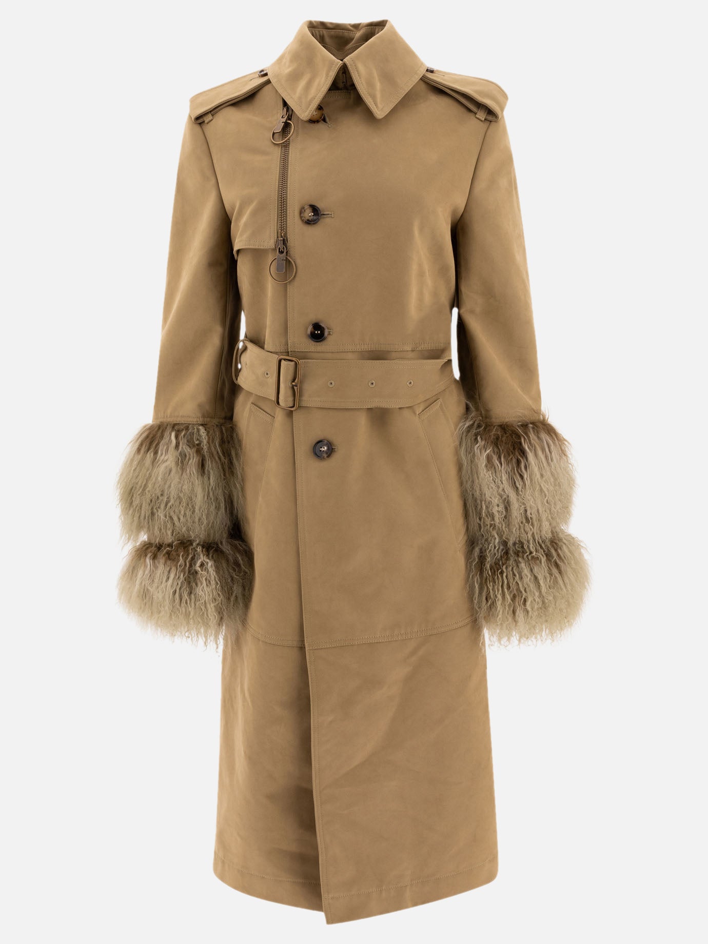Raincoats & Trench coats Solid colour  Beige - Burberry Women | PDP | VIETTI Online Store | thumbnail