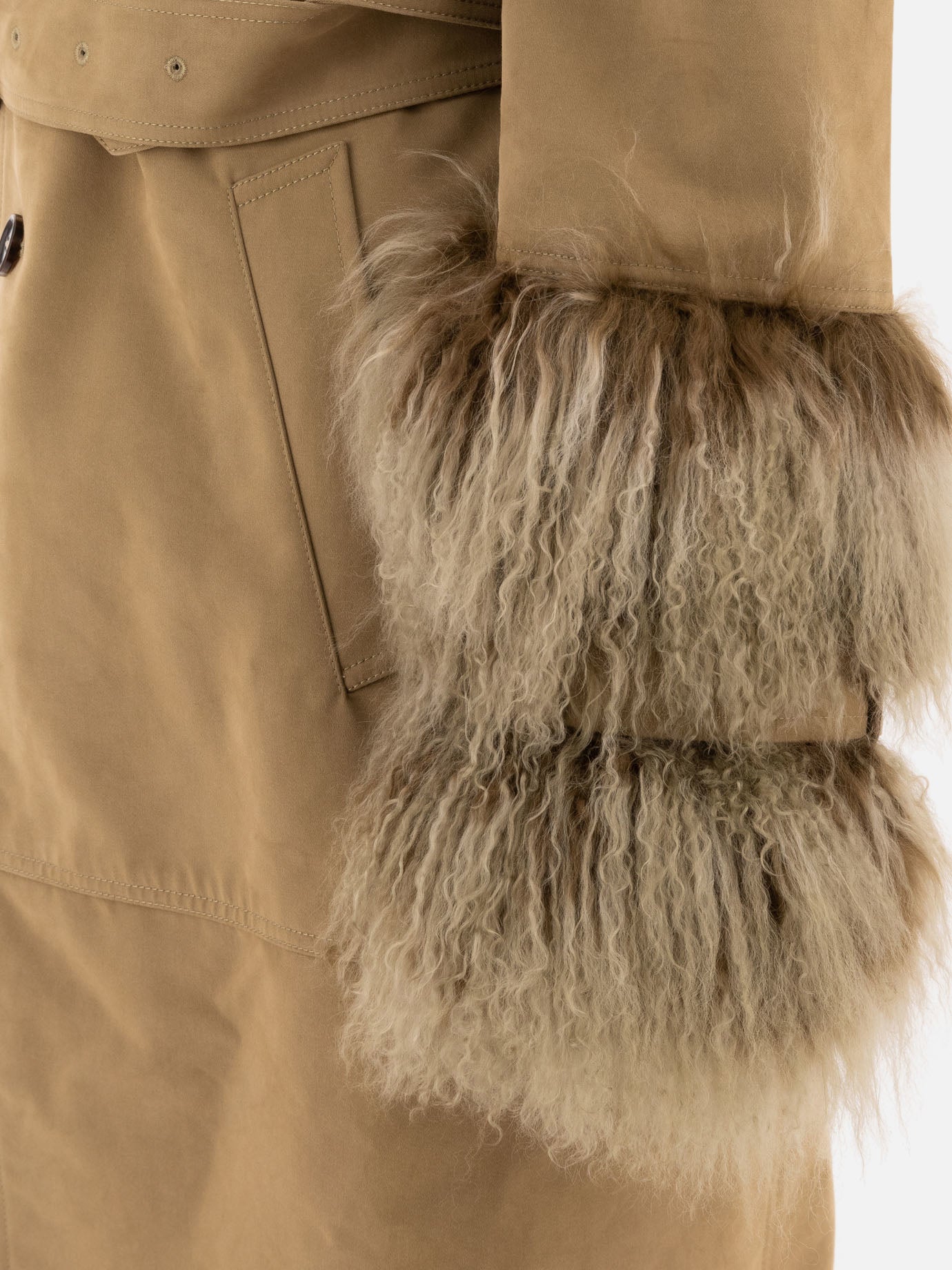 Raincoats & Trench coats Solid colour  Beige - Burberry Women | PDP | VIETTI Online Store | thumbnail_4