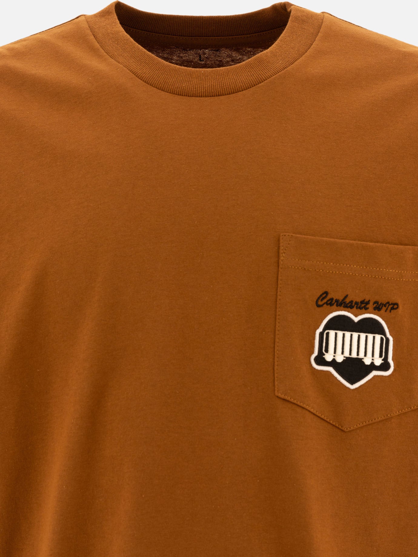Crewneck t-shirts Solid colour  Brown - Carhartt WIP Men | PDP | VIETTI Online Store | thumbnail_3