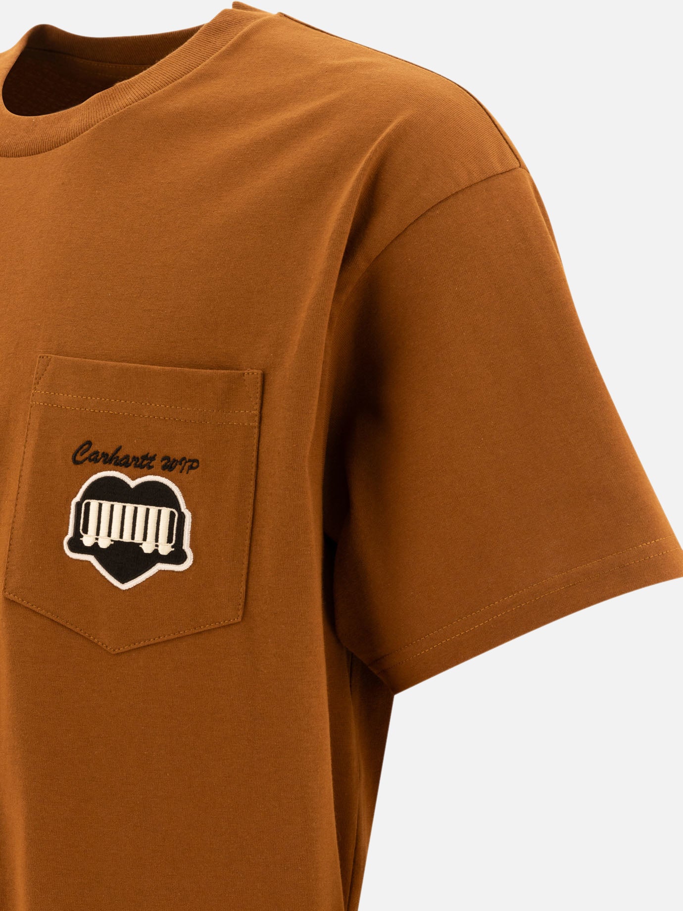 Crewneck t-shirts Solid colour  Brown - Carhartt WIP Men | PDP | VIETTI Online Store | Zoom-Modal_4
