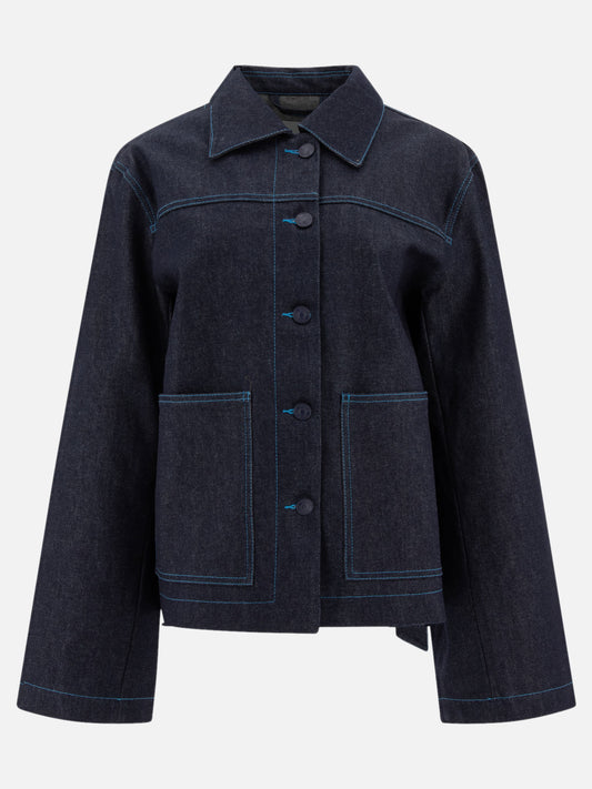Denim jackets Solid colour  Blue - Cecilie Bahnsen Women | PLP | VIETTI Online Store 
