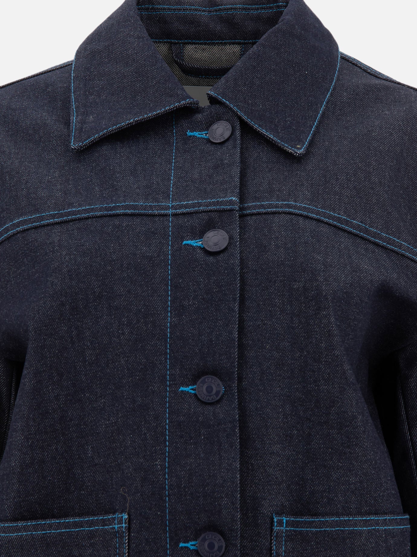 Denim jackets Solid colour  Blue - Cecilie Bahnsen Women | PDP | VIETTI Online Store | thumbnail_3