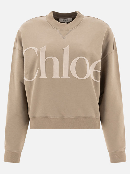 Chloé Cotton fleece sweatshirt Grey