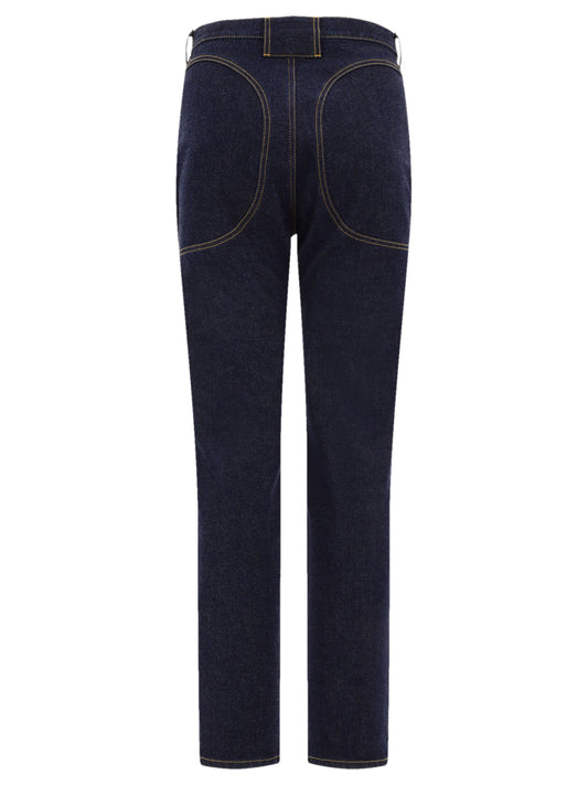 Straight-leg jeans Denim  Blue - Alaïa Women | PLP | VIETTI Online Store | 2
