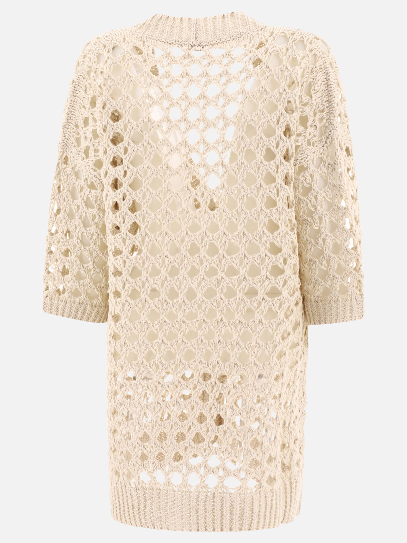 Cardigans Textured knit  Beige - Brunello Cucinelli Women | PDP | VIETTI Online Store | thumbnail_2