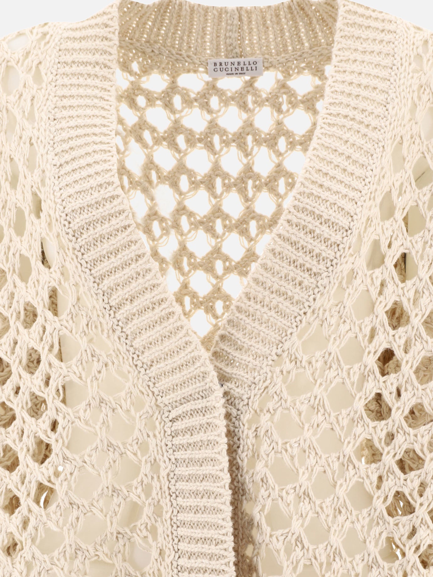 Cardigans Textured knit  Beige - Brunello Cucinelli Women | PDP | VIETTI Online Store | thumbnail_3