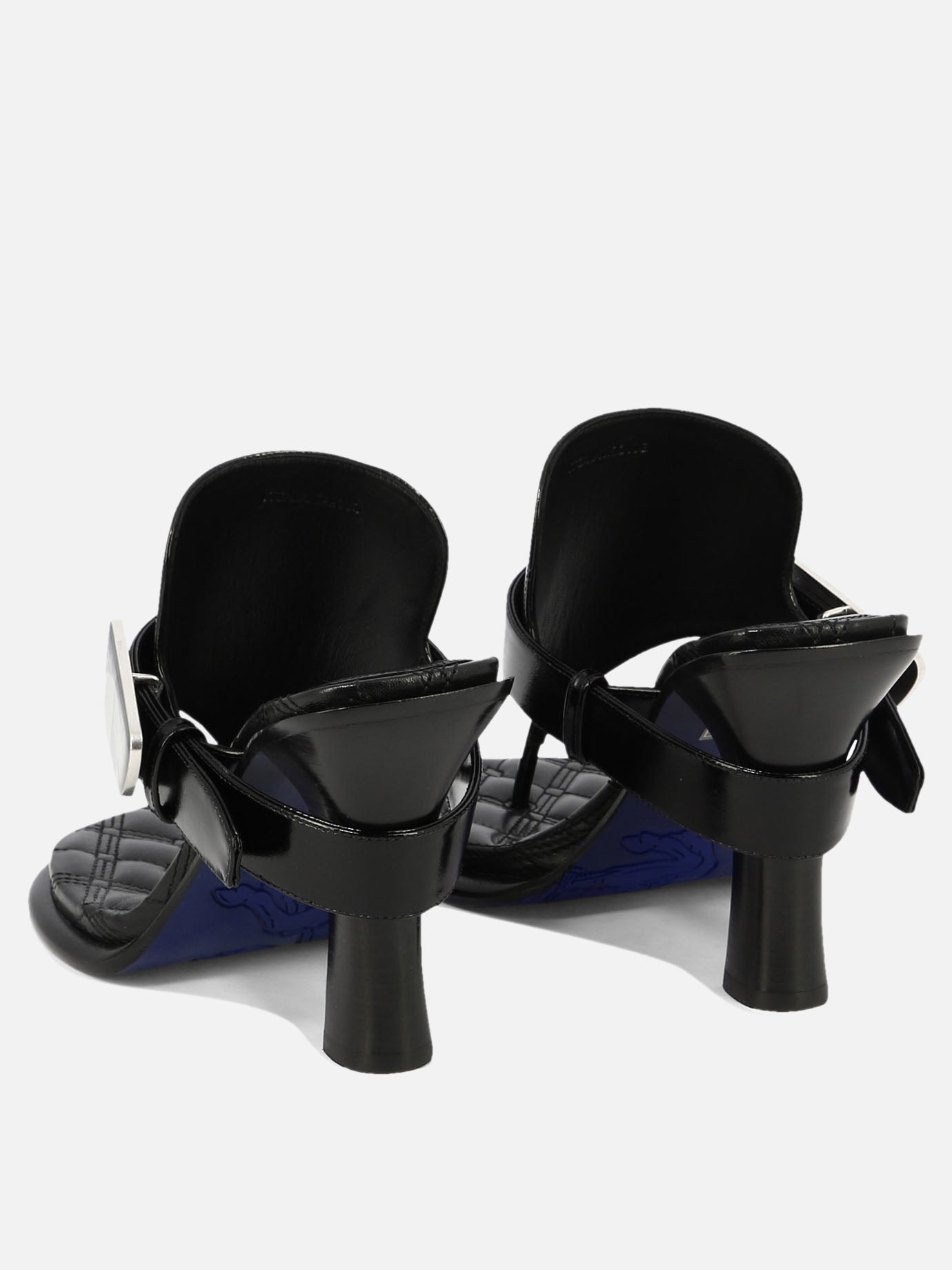 Heeled sandals 100% calf leather - 100% leather  Black - Burberry Women | PDP | VIETTI Online Store | Zoom-Modal_4
