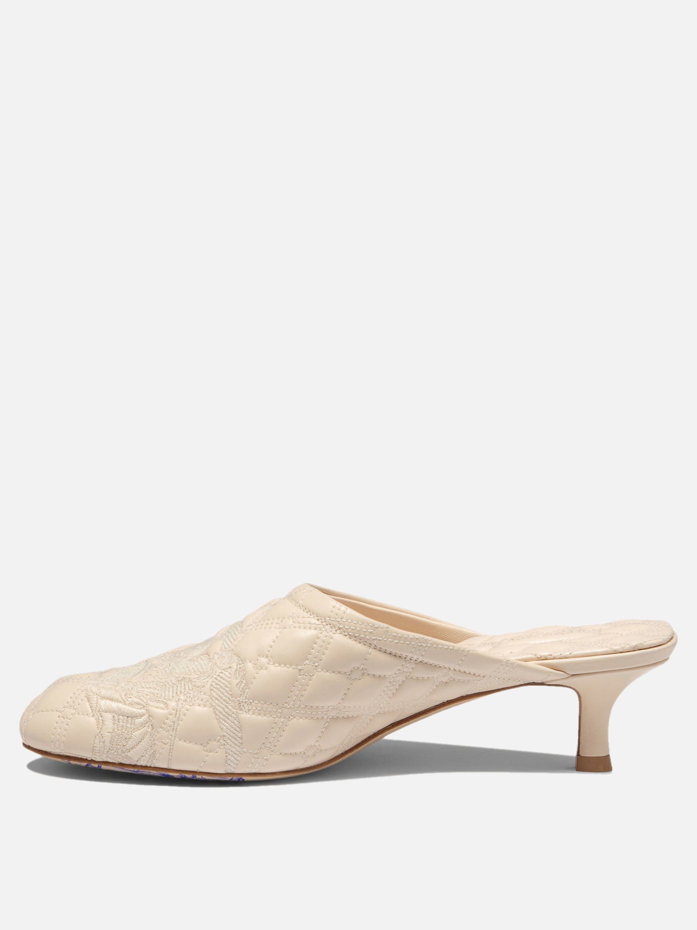 Mules 75% calf leather 25% polyester - 100% leather  Beige - Burberry Women | PDP | VIETTI Online Store | thumbnail_3
