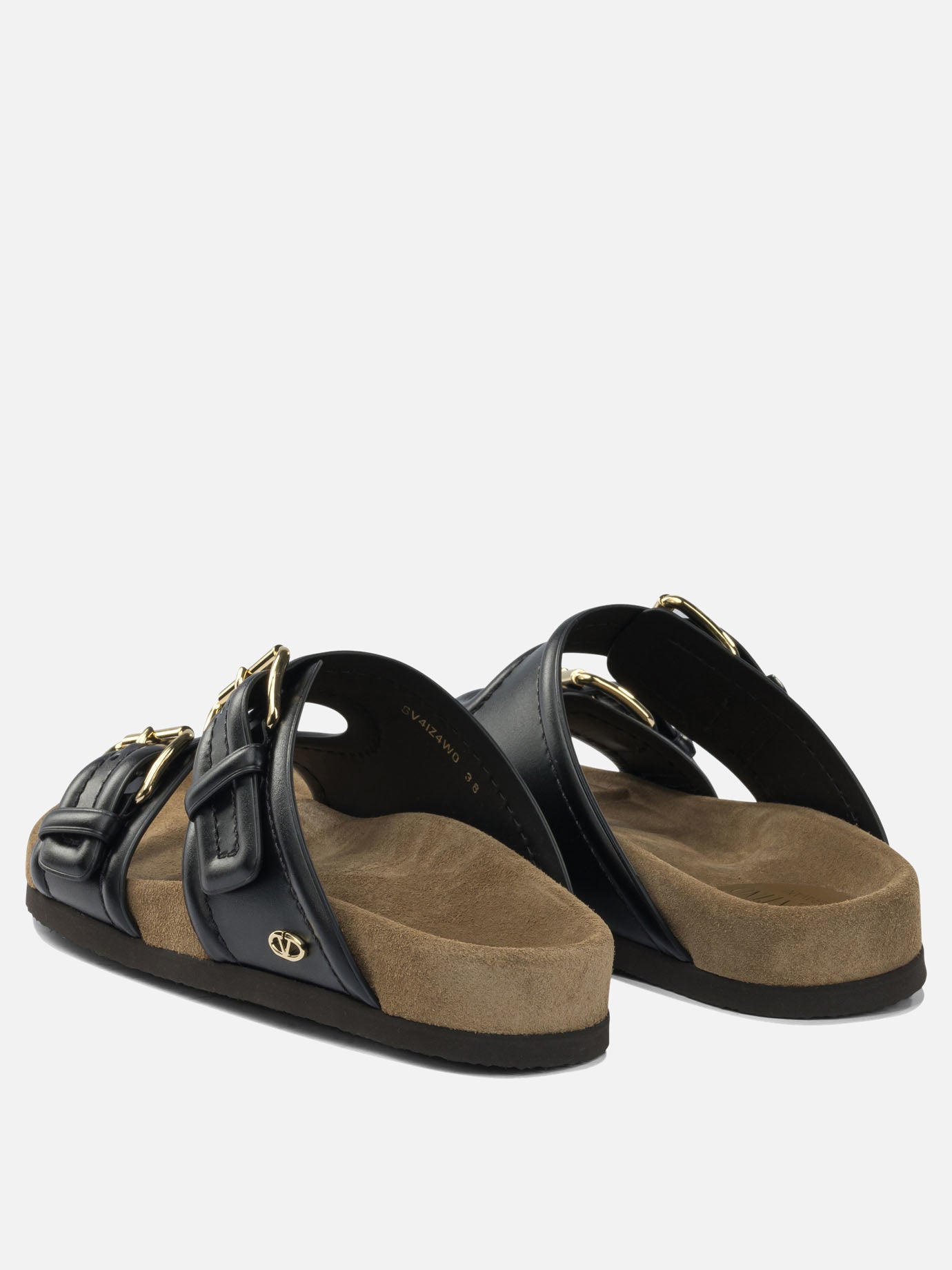 Flat sandals 100% calf leather - 100% rubber  Black - Valentino Garavani Women | PDP | VIETTI Online Store | Zoom-Modal_4
